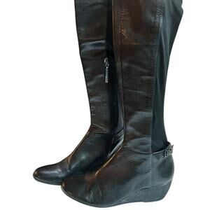 Calvin Klein women’s black leather boots size 6M